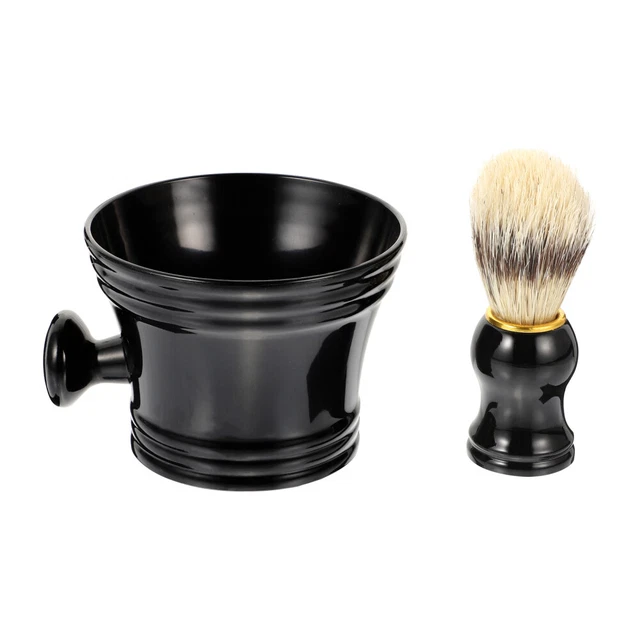 2 piezas kit de afeitado para hombre cuidado cepillo de afeitar plato de afeitar juego para viaje a casa