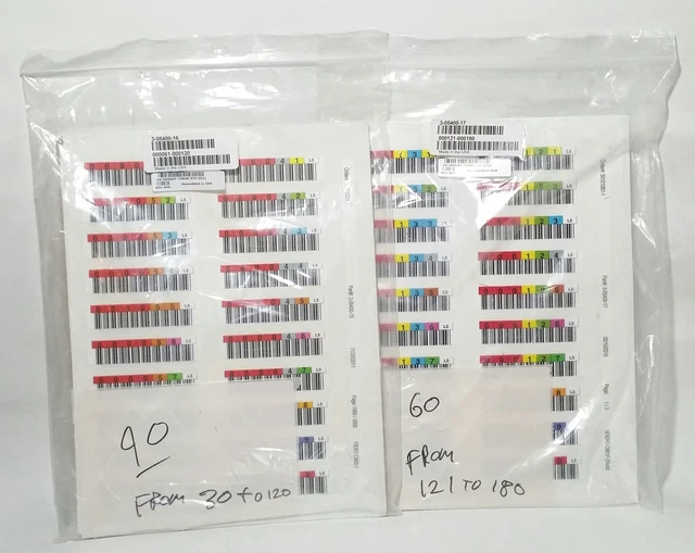 Joblot 2x LTO Barcode Label Orientation Sheets