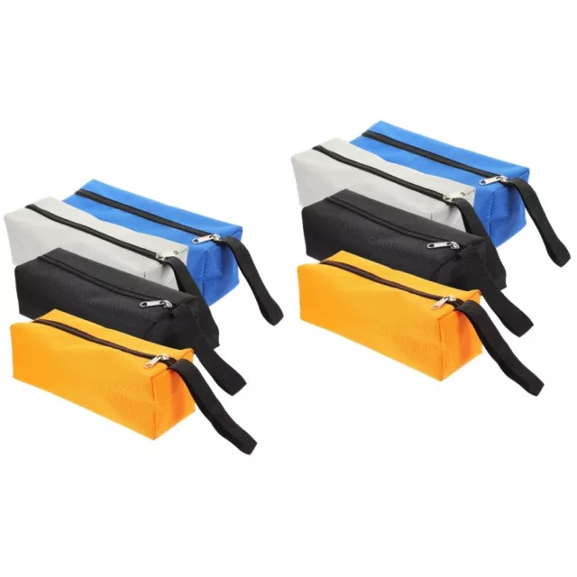 8 pcs Thickened Canvas Pouch With Zipper Small Canvas Pouch Small Tool Bag
