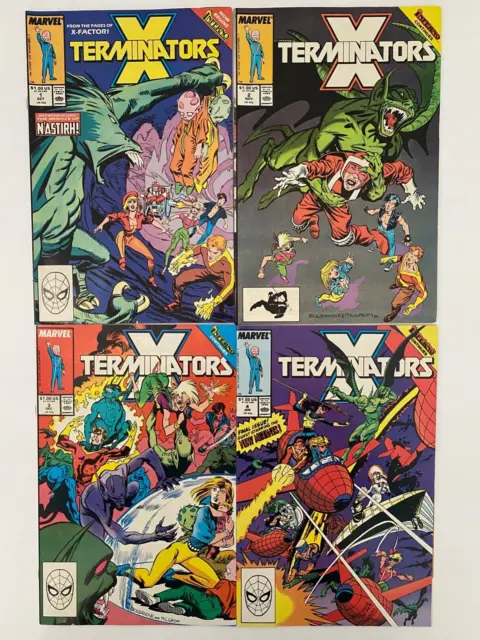 X Terminators    -  1 2 3 4   Set  - 1988     X Men  Series  - Marvel Comics