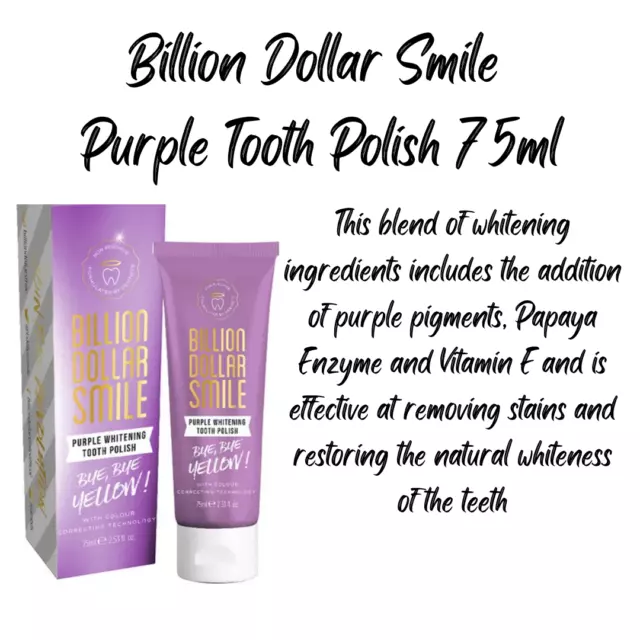 Smalto denti viola sorriso da miliardi di dollari 75 ml nuovissimo in scatola scegli ora