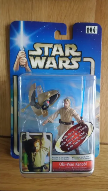 Star wars attack of the clones Obi Wan Kenobi Coruscant chase figure