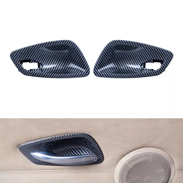 Carbon Fiber Car Interior Door Handle Bowl Cover Trim Fit For Mazda  CX-3/5/8/9
