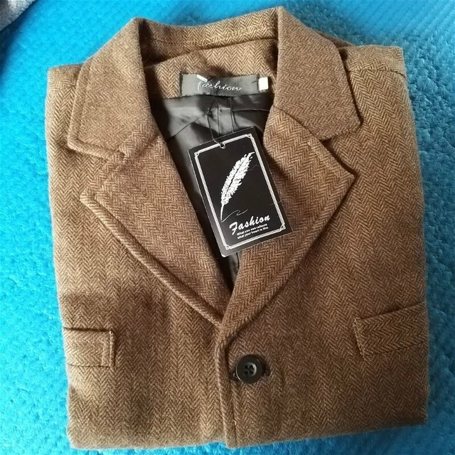 Costume 3 Pièces Homme En Tweed Laine - Style Vintage Peaky Blinders Années 1920, Taille L