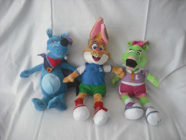 BNWT PARK DEAN resorts soft toy bundle sparky rabbit lizzie naarky krew ...