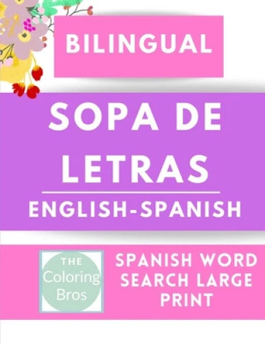 SPANISH WORD SEARCH Large Print: SOPA de LETRAS (Word Find Puzzles for ...