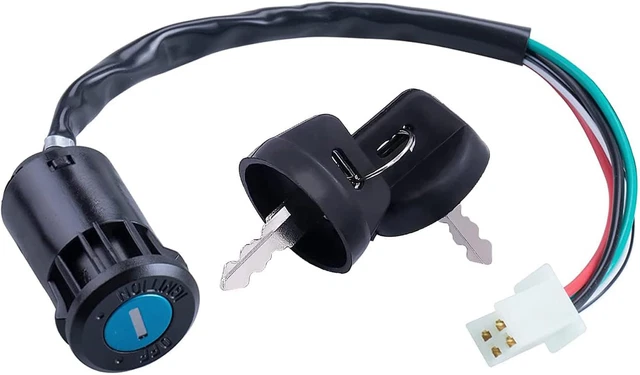 Interruttore Accensione Moto A 6 Fili Con 2 Chiavi - Per 50cc, 90cc, 110cc, 125cc, ATV, Scooter