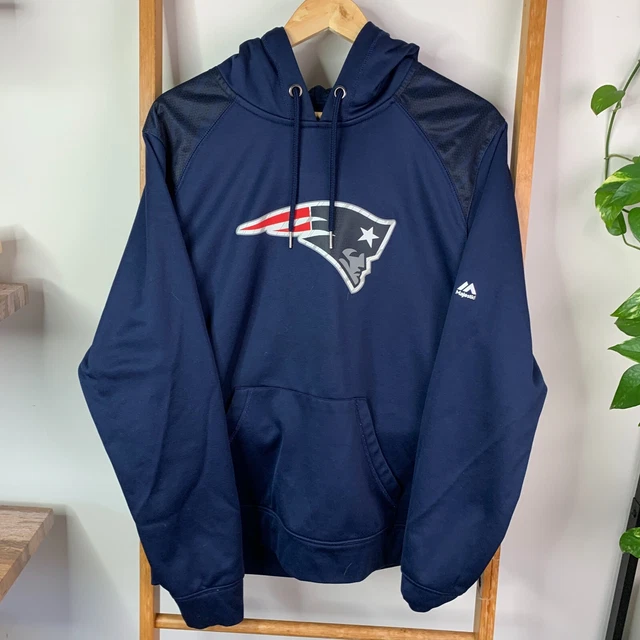 Majestic New England Patriot NFL Men's Blue Hoodie Large