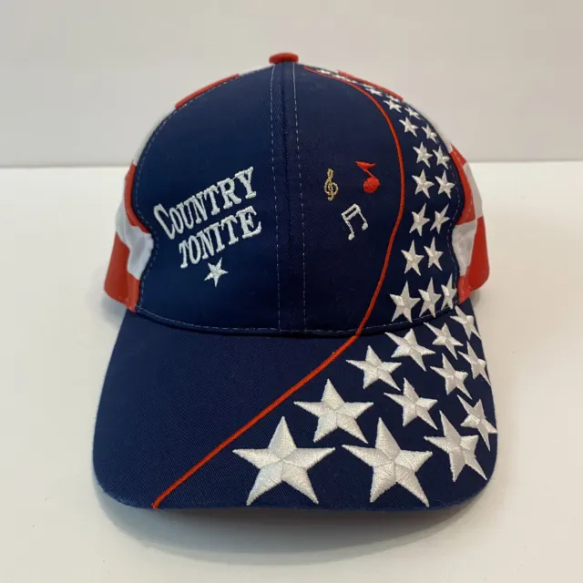 Country Tonight Hat Cap Red White Blue American Flag Star Stripe Music Strapback