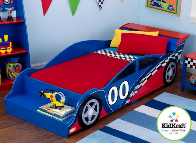 Toddler Bed Race Car Kids Cars Bedroom Boys Furniture Fun Racecar New 3