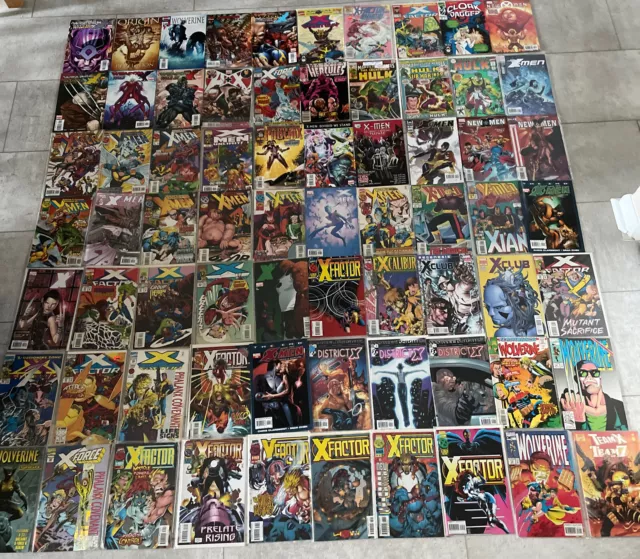 HUGE LOT OF 260 VINTAGE RARE COMIC BOOKS X Men Marvel Wolverine 1980s/90s/00s