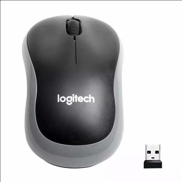 ☆ Logitech M185 Maus Funk Optisch Grau 2 Tasten 1000 dpi / Home Office / Kabelos