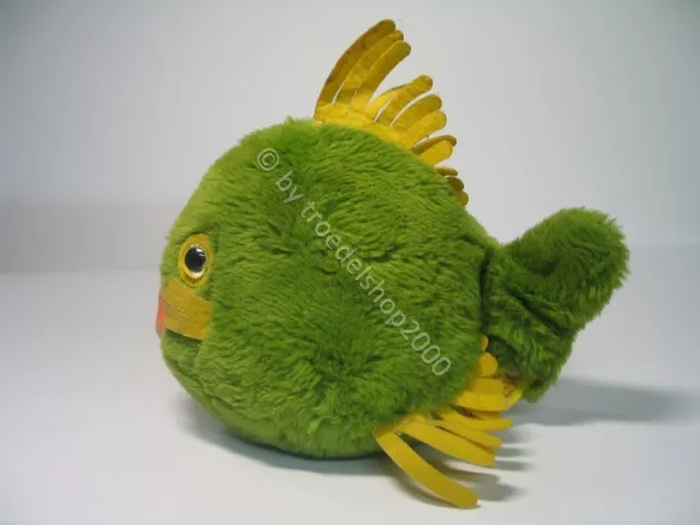 166) Plüschtier Steiff Fisch Cosy Flossi Knopf im Ohr  5385 /16 Kugelfisch Grün