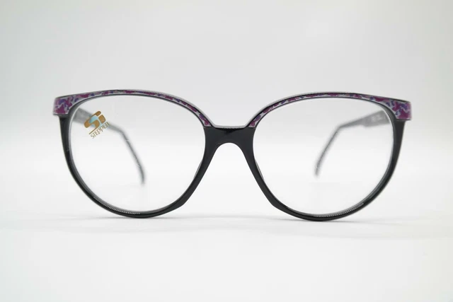 Lunettes Vintage Stepper SI 112 Rouge Brun Violet Ovale - NOS (neuf Sans Boîte)