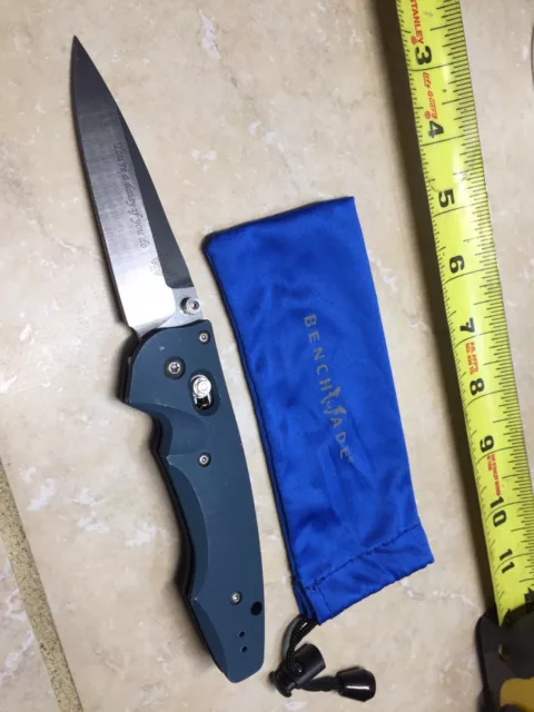 Benchmade Emissary 477-1 Aqua Blue Handle Limited Edition S30V Assisted Knife