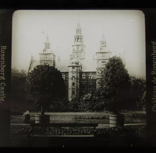 Glass Magic lantern slide ROSENBORG CASTLE   C1910 DENMARK