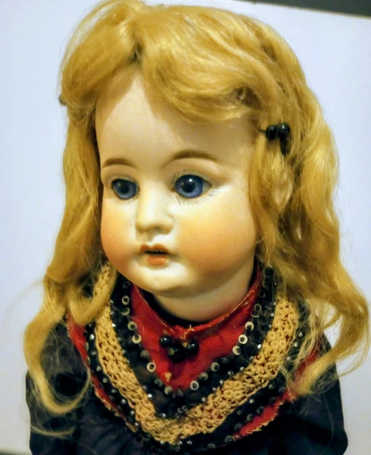 Antique German bisque head doll Louis Wolf 16" Unusual Maker compo bj body