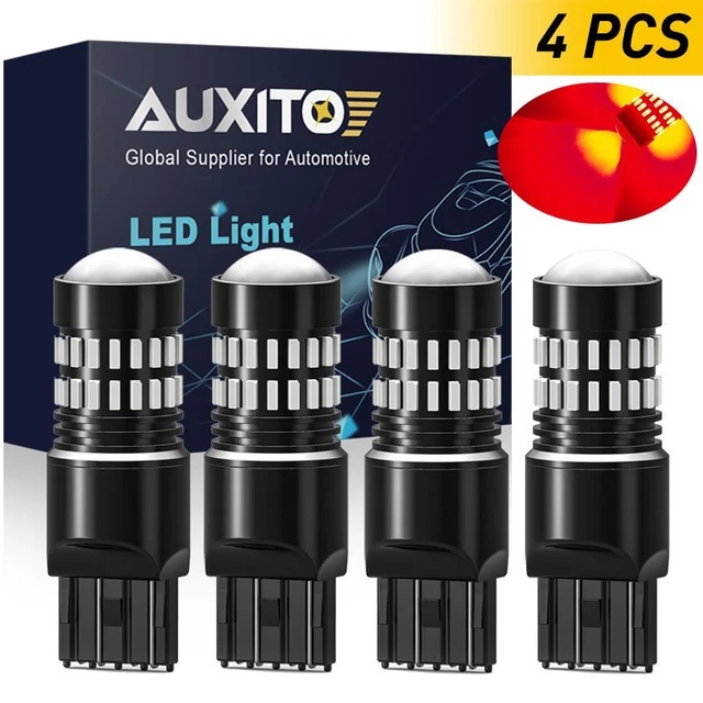AUXITO Red Flash 7443 7444 LED Brake Stop Light Bulb for Ford GMC Super Bright 4