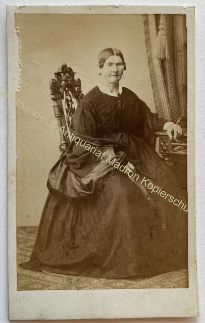 orig. CDV Foto Fotografie Dame Frau Mode um 1860 portrait