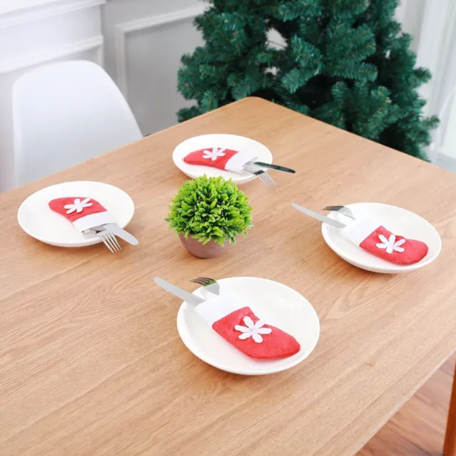 Calze da tavola Calze Natale per tavolo da pranzo comodo tessuto non tessuto