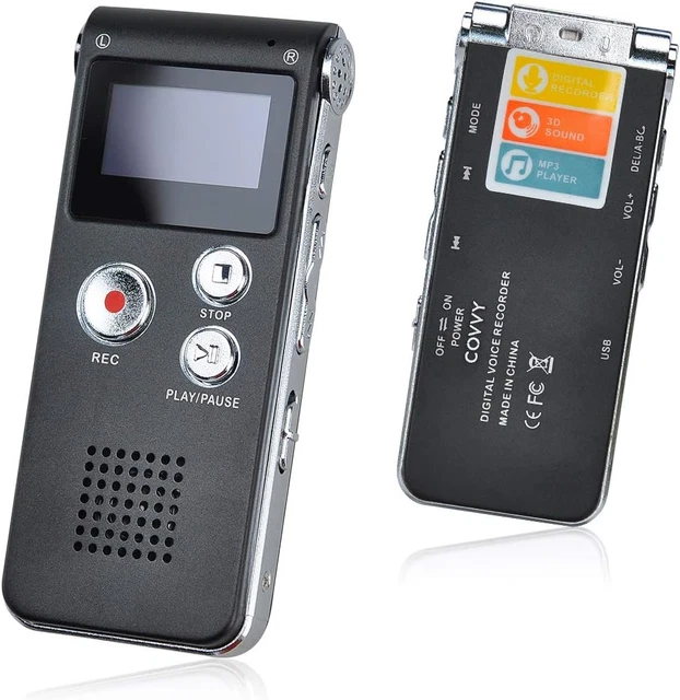 COVVY PORTABLE DIGITAL Voice Recorder Sound Audio Recorder Dictaphone