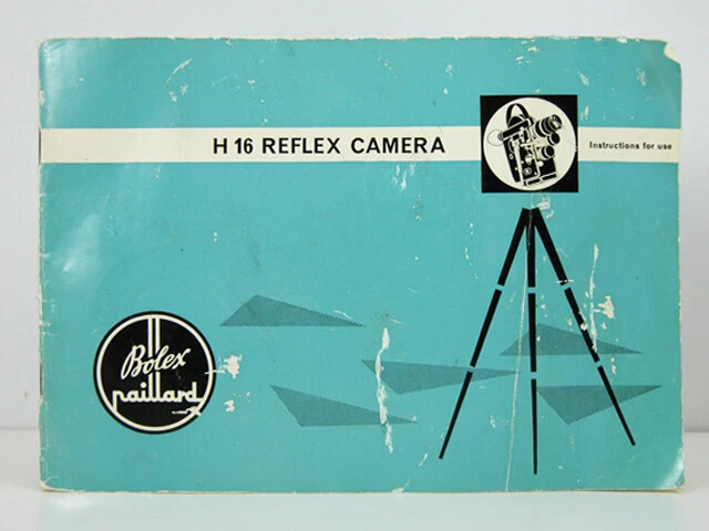 BOLEX Rex 3 RX 3 16mm Movie Camera Factory INSTRUCTION MANUAL Original