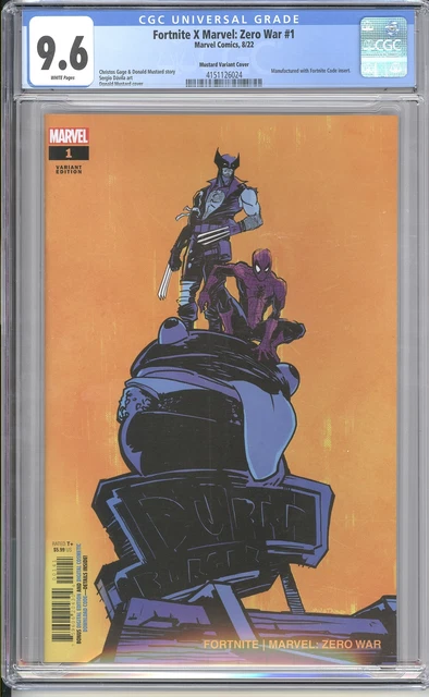 Fortnite X Marvel: Zero War #1 CGC 9.6 WHITE Pages (Marvel,Aug 2022) Mustard Var