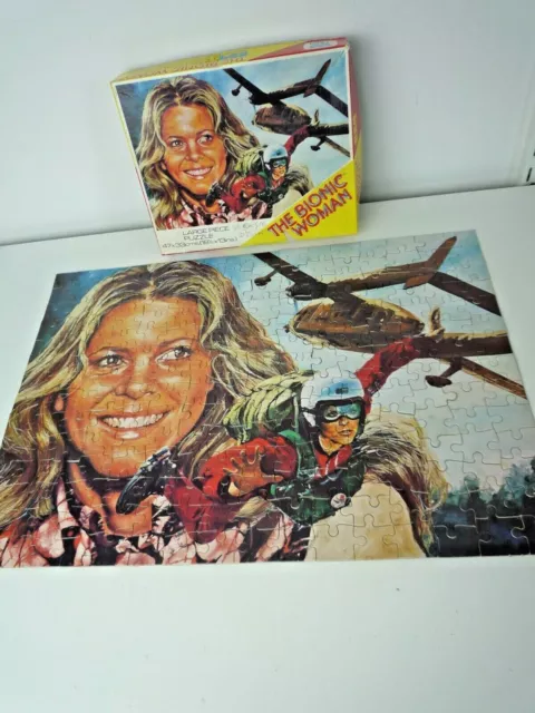 Vintage 1976 The Bionic Woman Whitman Jigsaw Puzzle 224 Piece Complete