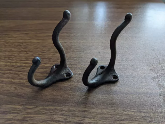 AUTHENTIC Antique Cast Iron Coat/Hat/Oganization Hooks (Reclaimed) - 12 Count