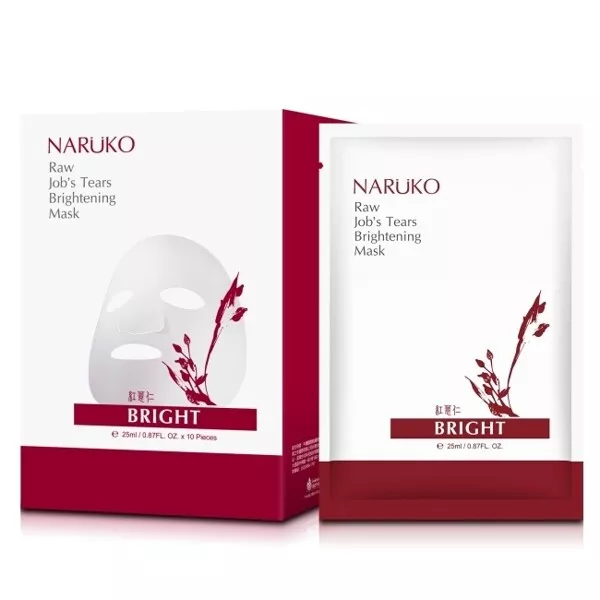 [NARUKO] Raw Job's Tears Supercritical CO2 Pore Minimizing Facial Mask 10pcs NEW