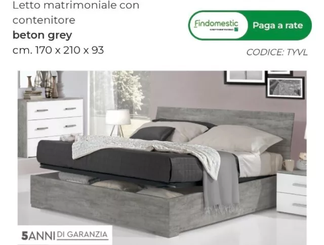 letto matrimoniale contenitore