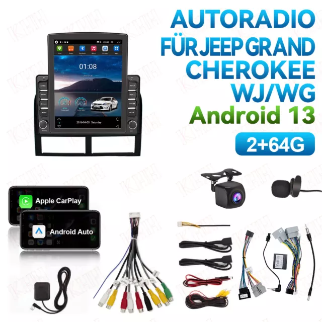 Für Jeep Grand Cherokee WJ/WG 9.7 ZOLL Android 13 Wireless Carplay Autoradio 64G