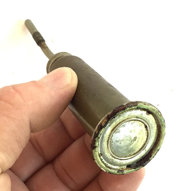 ANCIENNE BURETTE A HUILE SWISS MADE OIL Ölbürette OLD OILER buretta di