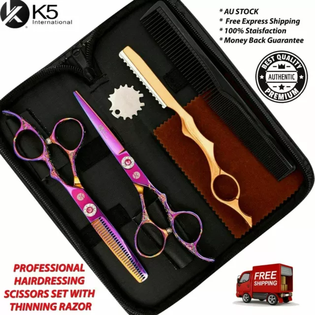 Barber Professional Hair Cutting Thinning Scissors Salon Shears Hairdressing Set