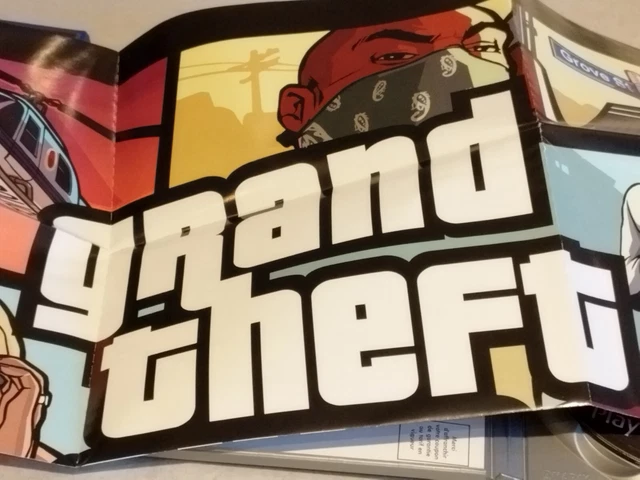 GTA GRAND THEFT Auto San Andreas + Map sony PS2 PLAYSTATION 2 Slim $69. ...