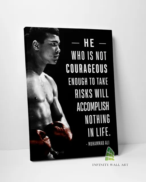 Muhammad Ali Inspirational Quote Canvas Art Boxing Sport Wall Print Picture-E320