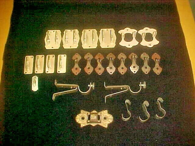 Vintage Lot 25 Pieces Curtain Drapery Miscellaneous Hardware