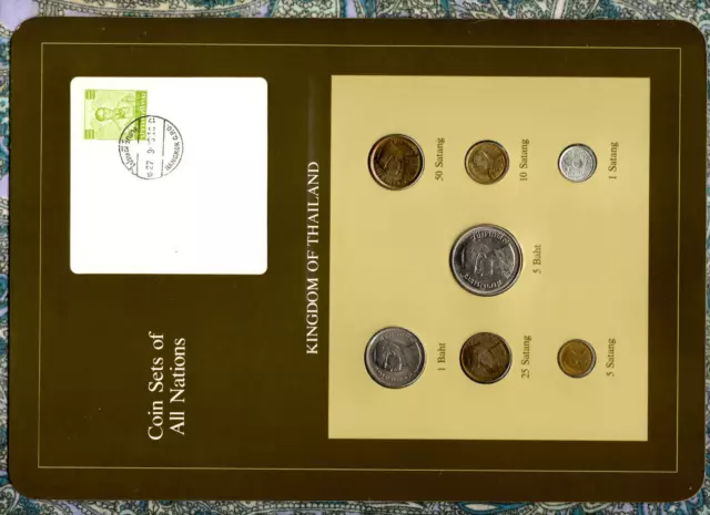 Coin Sets of All Nations Thailand 1957-1982 UNC Green stamp 5 Baht 1979