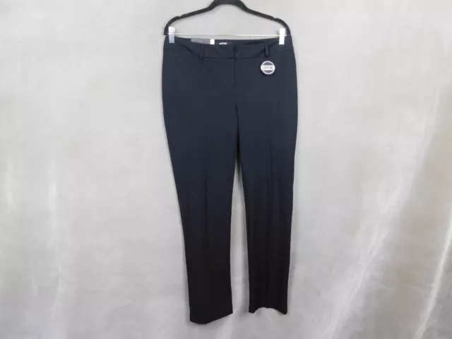 Apt. 9 Dress Pants Black Modern Fit Straight Leg Stretch 8 Womens New