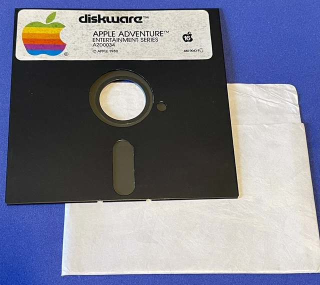 Diskware Apple Adventure Entertainment Series Apple II 5.25" Floppy 1980