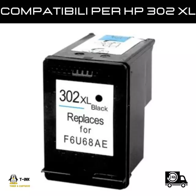 Cartucce compatibili Nero per HP 302XL 302 XL Envy 4520 4521 4522 4524 4525 4526