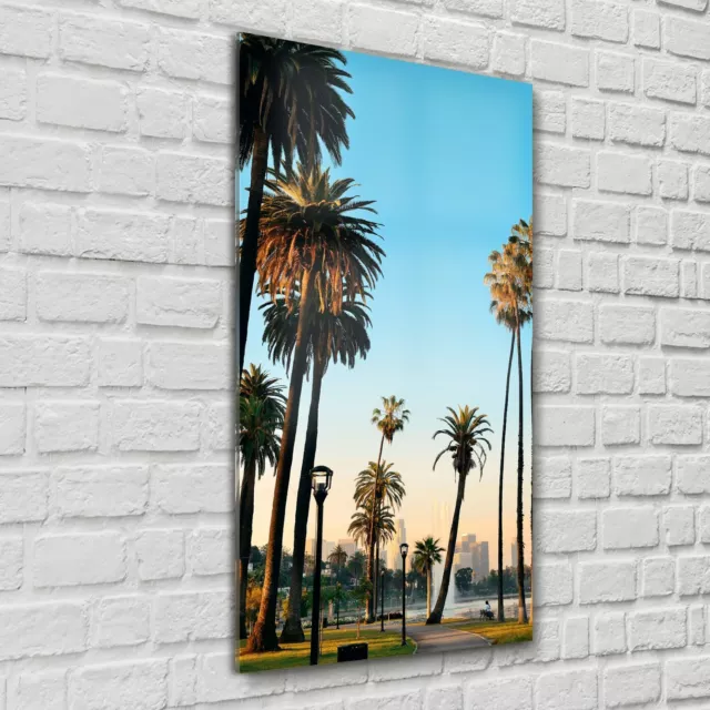 Glass Print Wall Decor 60x120 Los Angeles downtown urban city Landscape