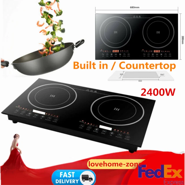 ELECTRIC DOUBLE INDUCTION Cooktop Countertop Cooker Burner Stove Hot