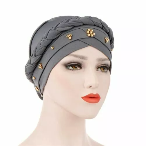 Hair Braid Loss Hat Wrap Cancer Chemo Cap Muslim Head Scarf Women's Turban