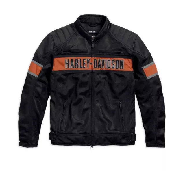 HARLEY DAVIDSON MEN'S Trenton Mesh Riding Jacket Motorcycle Mesh Fabric ...