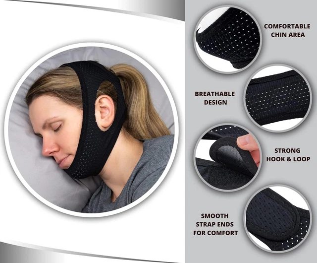 ANTI SNORING SNORE Stop Belt Chin Strap Sleep Apnea Jaw Solution TMJ