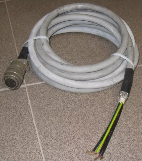 4 metri servolinea TOPFLEX® 611-C 4x2,5 mm2 con 8 poli. Spina MIL AMPHENOL