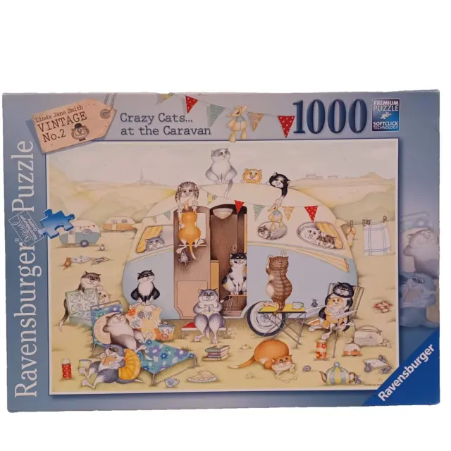 Ravensburger - 1000 piece - Crazy Cats at the Caravan - jigsaw puzzle LJ Smith