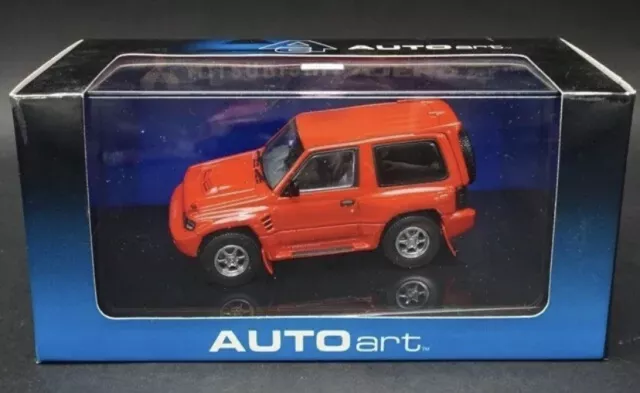 WOW EXTREMELY RARE Mitsubishi Pajero Evo RHD Red 1:43 AutoArt-Minichamps/Makinen