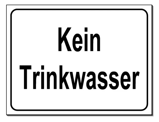 Hinweisschild, Kein Trinkwasser, Alu Geprägt - 150x100x0.45 Mm